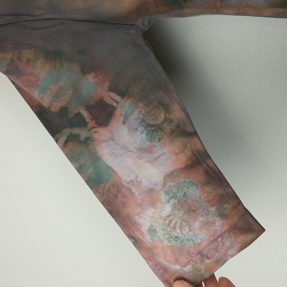 AMB Second Skin Shirt One Size Womens Y2K Stretch Slim Fit Half Sleeve Art - Picture 4 of 8